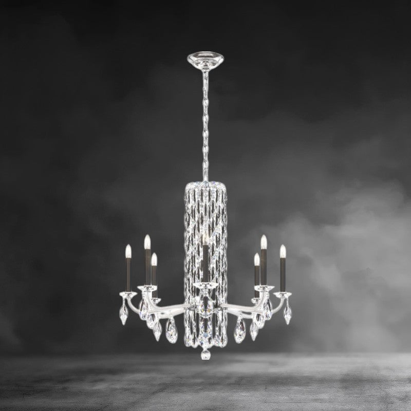 Siena 8-light crystal chandelier30"